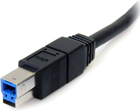 StarTech.com 10 ft Black SuperSpeed USB 3.0 Cable A to B - M/M- for P/N: PCIUSB3S4 - PEXUSB3S23 - PEXUSB3S24 - PEXUSB3S25 - PEXUSB3S44V - PEXUSB3S4V (USB3SAB10BK) 10 ft / 3m Black