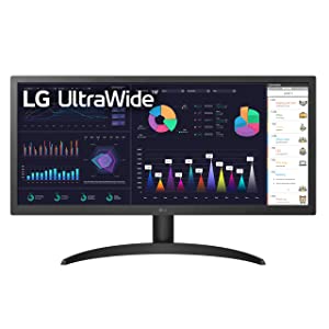 LG UltraWide FHD 26-Inch Computer Monitor 26WQ500-B, IPS with HDR 10 Compatibility and AMD FreeSync, Black 26-inch 75 Hz
