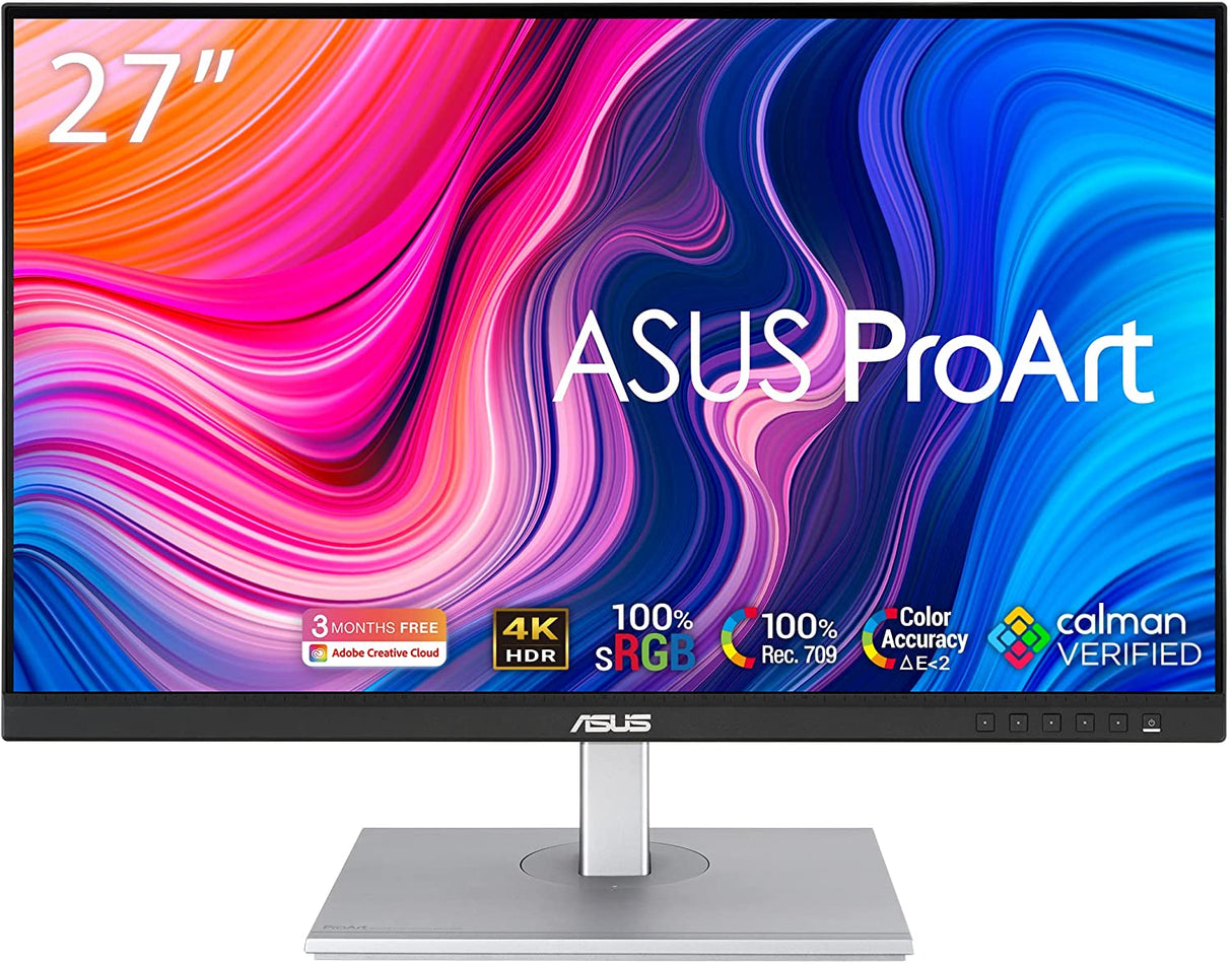 ASUS ProArt Display PA279CV 27” 4K HDR UHD (3840 x 2160) Monitor, IPS, 100% sRGB/Rec. 709, ?E &lt; 2, USB-C DisplayPort HDMI USB hub, Calman Verified, Eye Care, Tilt Pivot Swivel Height Adjustable 27&quot; IPS 4K HDR USB-C HDMI USB hub