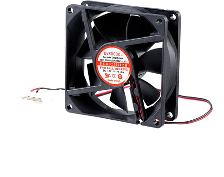 StarTech.com 80x25mm Dual Ball Bearing Computer Case Fan w/ LP4 Connector - Computer case Fan - 80mm Fan - pc Fan (FANBOX), Black 80x25mm LP4