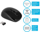 Targus Wireless Mouse with Blue Trace Technology for Tracking, Includes Micro USB Receiver and 2 Batteries, Black and Gray (AMW50US)