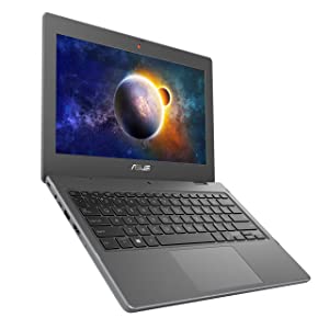 ASUS BR1100 Laptop, BR1100CKA-QES1-CB, 11.6" HD Anti-Glare Display, Intel Celeron N4500 Processor, 4GB RAM, 128GB Storage, MIL-STD 810H Durability, TPM 2.0, Windows 10 Pro, Star Grey Bilingual KB BIL 4GB/128GB