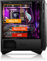 MSI MPG GUNGNIR 110R - Premium Mid-Tower Gaming PC Case - Tempered Glass Side Panel - 4 x ARGB 120mm Fans - Liquid Cooling Support up to 360mm Radiator - Two-Tone Design