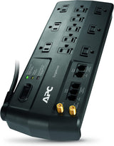 APC Surge Protector with Phone, Network Ethernet and Coaxial Protection, P11VNT3, 3020 Joules, 11 Outlet Surge Protector Power Strip Black 11 Outlet DSL / Tele + Coaxial + Network Surge Protector