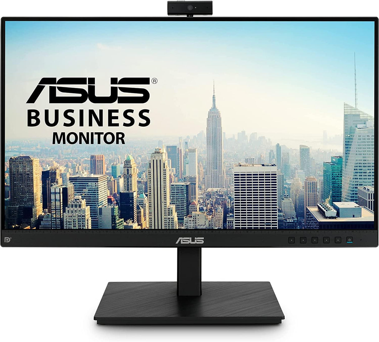 ASUS 23.8” 1080P Video Conferencing Monitor (BE24EQSK) - Full HD, IPS, Built-in Adjustable 2MP Webcam, AI Noise-canceling Mic, Speakers, Eye Care, DisplayPort, HDMI, Wall Mountable, Height Adjustable