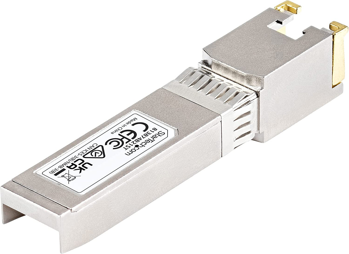 StarTech.com HPE 813874-B21 Compatible SFP+ Module - 10GBASE-T - SFP to RJ45 Cat6/Cat5e - 10GE Gigabit Ethernet SFP+ - RJ-45 30m - HPE BladeSystem, c-Class (813874B21ST)