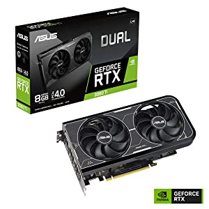 ASUS Dual NVIDIA GeForce RTX 3060 Ti Graphics Card (PCIe 4.0, 8GB GDDR6X Memory, HDMI 2.1, DisplayPort 1.4a, 2-Slot Design, Axial-tech Fan Design, 0dB Technology, and More)
