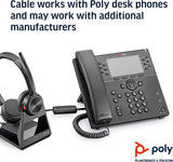 Plantronics - Electronic Hook Switch Cable APP-51 (Poly) - Remote Desk Phone Call Control - Works with Poly Desk Phones