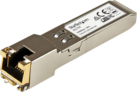 StarTech.com Cisco GLC-T Compatible SFP Module (10 Pack) - 1000BASE-T - SFP to RJ45 Cat6/Cat5e - 1GE Gigabit Ethernet SFP - RJ-45 100m - Cisco Firepower, ASR920, IE2000 (GLCT10PKST) GLC-T 10-Pack