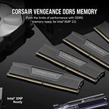 CORSAIR Vengeance DDR5 64GB (2x32GB) DDR5 5200 (PC5-41600) C40 1.25V Intel XMP Memory - Black Black 64GB (2x32GB) 5200 MHz