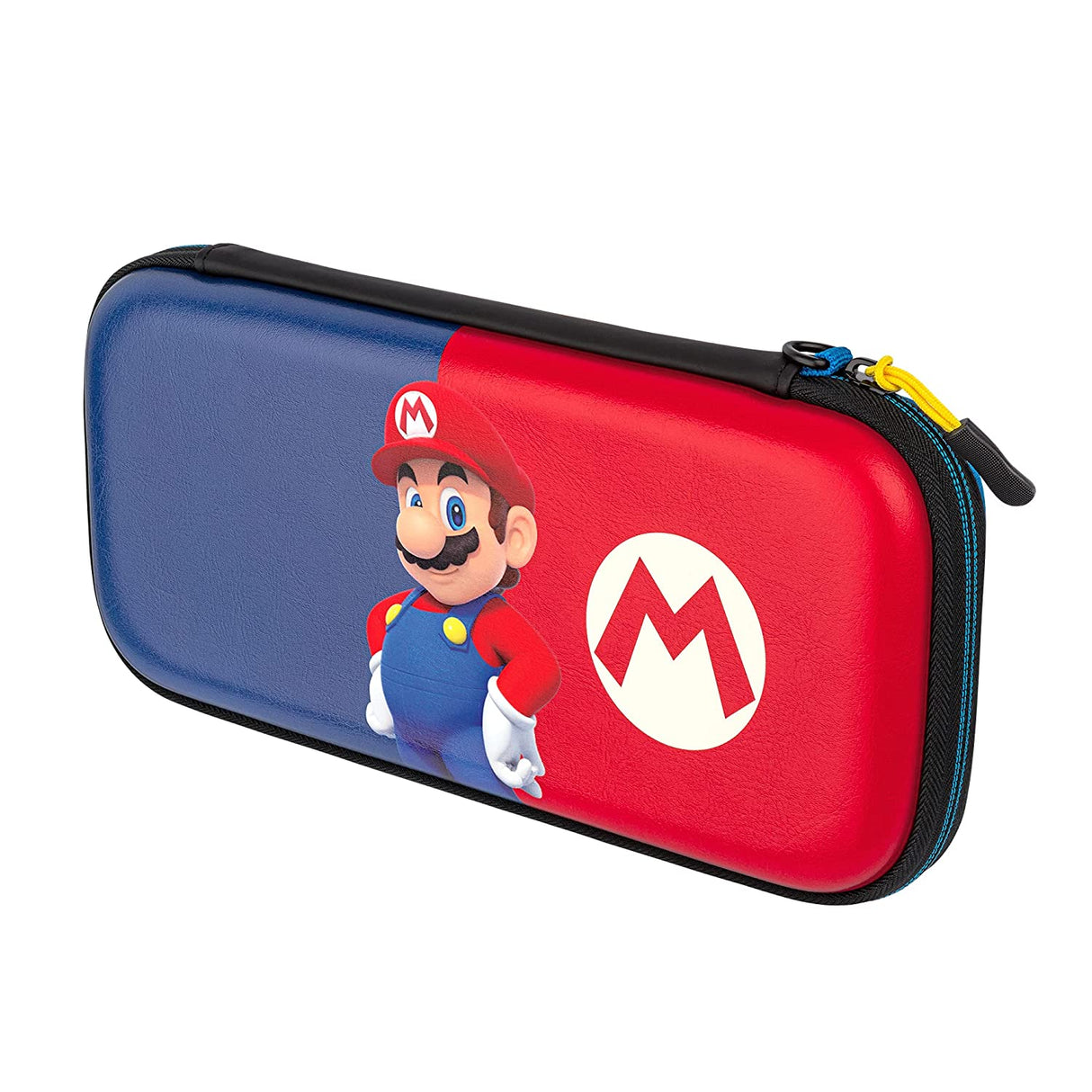 PDP Gaming Officially Licensed Switch Pull-N-Go Travel Case - Mario - Semi-Hardshell Protection - Protective PU Leather - Holds 14 Games &amp; Controller - Works with Switch OLED &amp; Lite - Perfect for Kids Power Pose Mario