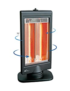 Royalsovereign Royal Sovereign 21" Oscillating Infrared Radiant Tower Heater for Home and Office. 2 Heat Settings 800W/ 400W. Safe and Quiet with 70° oscillating feature Black HIR-55 Medium