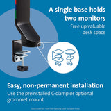 Kensington SmartFit® Space Saving Dual Monitor Arm (K55513WW) Dual Arm