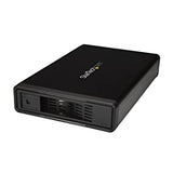 StarTech.com eSATA Enclosure - for 3.5in SATA HDD - USB 3.0 / eSATA - Trayless - Metal - External Hard Drive Enclosure - HDD Enclosure Black USB 3.0 / eSATA (Trayless)