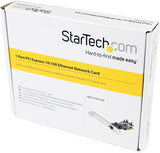 StarTech.com 1 Port PCI Express 10/100 Ethernet Network Interface Adapter Card - Low Profile Network Card (PEX100S) Fast Ethernet (10/100 Mbps) PCI Express