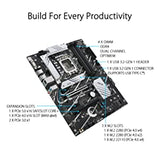 ASUS Prime B760-PLUS D4 Intel (13th and 12th Gen)LGA 1700 ATX motherboard PCIe 5.0,3xPCIe 4.0 M.2 slots,DDR4,2.5Gb LAN,DisplayPort,USB 3.2 Gen 2x2 Type-C,front USB 3.2 Gen 1 Type-C,Thunderbolt (USB4®)