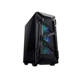 ASUS TUF Gaming GT301 Mid-Tower Compact Case for ATX Motherboards with honeycomb Front Panel, 120mm AURA Addressable RBG fans, headphone hanger, and 360mm radiator support, 2 x USB 3.2 TUF GT301 Case