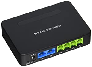Grandstream GS-HT814 4 Port Ata with 4 Fxs Ports and Gigabit NAT Router Voip Phone and Device, Black