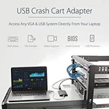 StarTech.com USB Crash Cart Adapter - File Transfer &amp; Video - Portable Server Room Laptop to KVM Console Crash Cart (NOTECONS02) USB 2.0 | File Transfer Adapter