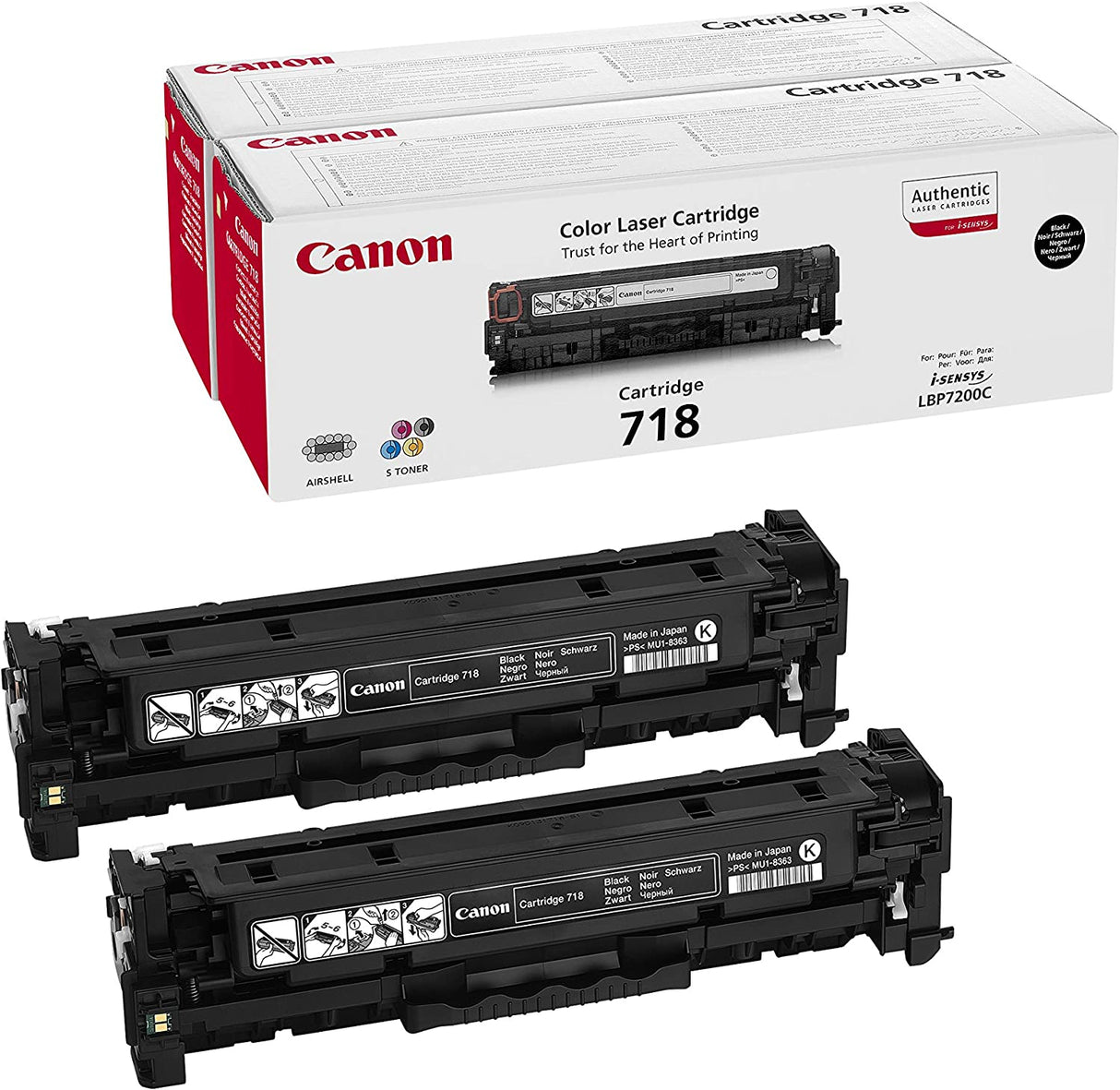 Canon TON 2662B005 718 Cartr. 2er-Pack Black