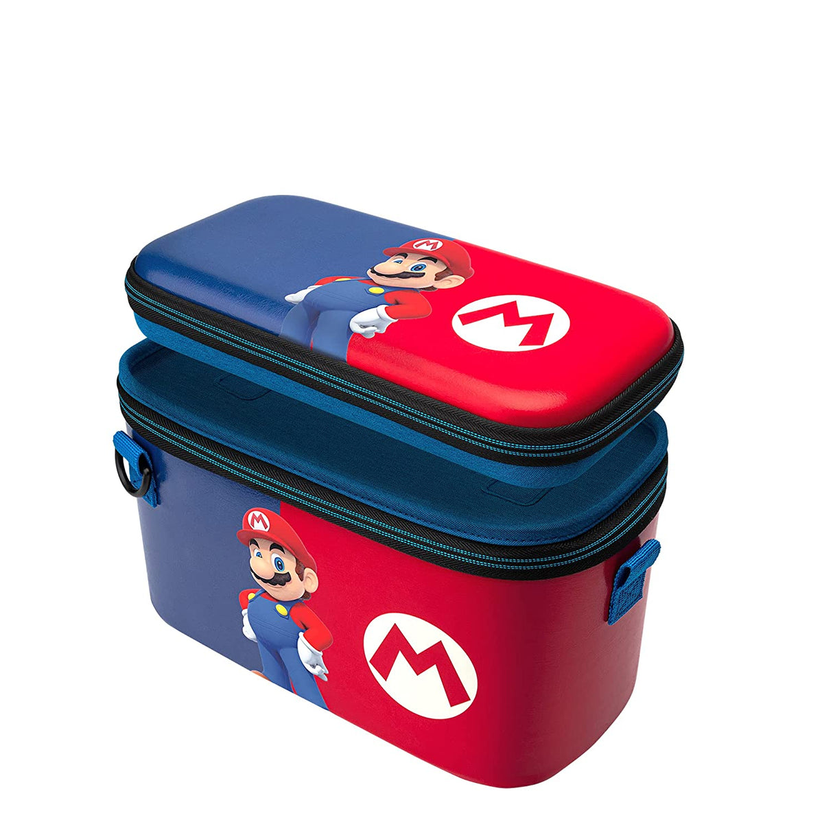 PDP Gaming Officially Licensed Switch Pull-N-Go Travel Case - Mario - Semi-Hardshell Protection - Protective PU Leather - Holds 14 Games &amp; Controller - Works with Switch OLED &amp; Lite - Perfect for Kids Power Pose Mario