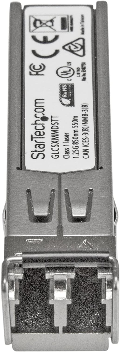 StarTech.com Cisco GLC-SX-MMD Compatible SFP Module - 1000BASE-SX - 1GbE Multimode Fiber MMF Optic Transceiver - LC 550m - 850nm - DDM Cisco Firepower, ASR920, IE2000 (GLCSXMMDSTT) GLC-SX-MMD (TAA) Single