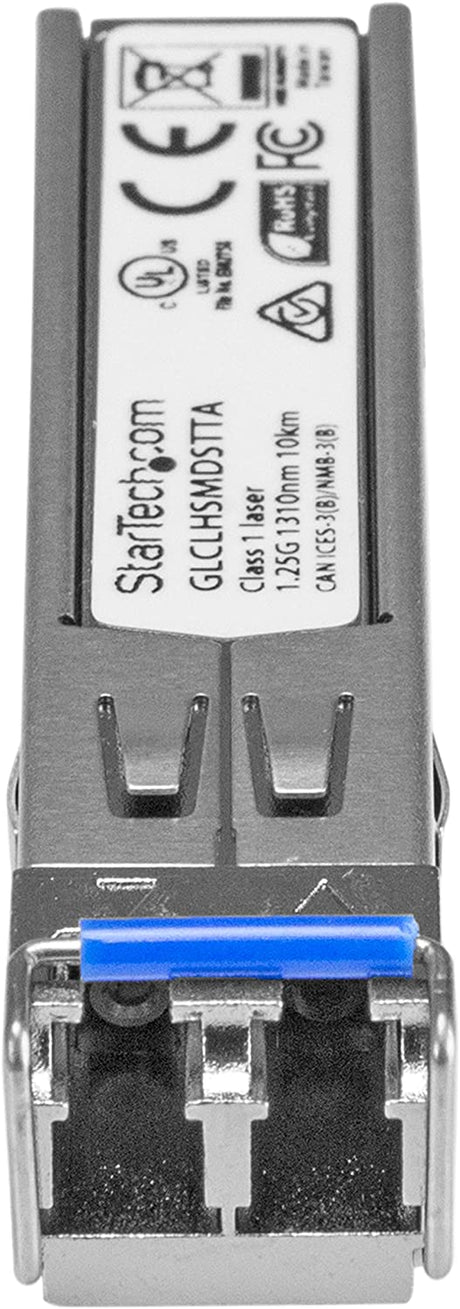 StarTech.com Cisco GLC-LH-SMD Compatible SFP Module - 1000BASE-LX/LH - 1GbE Single Mode Fiber SMF Optic Transceiver - 1GbE SFP - LC 10km 1310nm - DDM Cisco Firepower, ASR920, IE2000 (GLCLHSMDSTTA) GLC-LH-SMD (TAA) Single