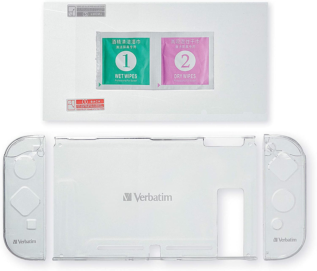 Verbatim Crystal Case with Screen Protection Film for use with Nintendo Switch