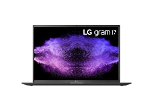 LG Gram 17 Inch Laptop with WQXGA (2560 x 1600) IPS Display, 17Z95P-K.AR55A8, i5-1155G7 | 8GB RAM | 512GB SSD, Black 17 i5-1155G7 | 8GB RAM | 512GB SSD Device only