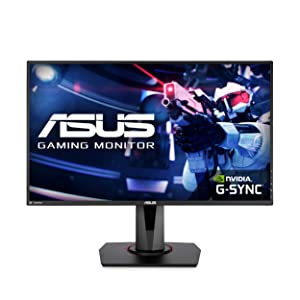 ASUS VG278QR 27” Gaming Monitor 165Hz Full HD (1920 x 1080) 0.5ms G-SYNC Eye Care DisplayPort HDMI DVI, Black 27" FHD 0.5ms 165Hz G-SYNC Height Adjustable