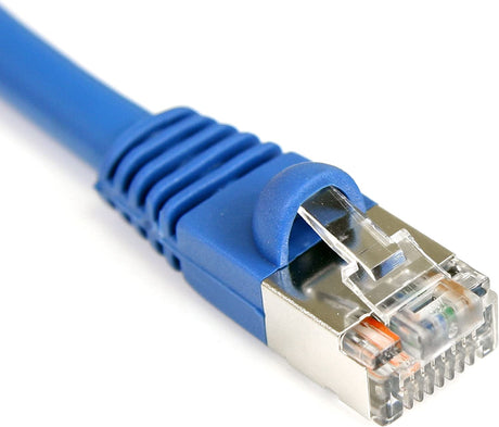 StarTech.com 10 ft Cat5e Blue Snagless Shielded RJ45 F/UTP Cat 5e Patch Cable - 10ft Patch Cord (S45PATCH10BL) Blue 10 ft
