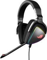 ASUS Gaming Headset ROG DELTA | Headset with Mic and Hi-Res ESS Quad-DAC | Compatible Gaming Headphones for PC, Mac, PS4, Xbox One | Aura Sync RGB Lighting Black Delta (Wired) Headset