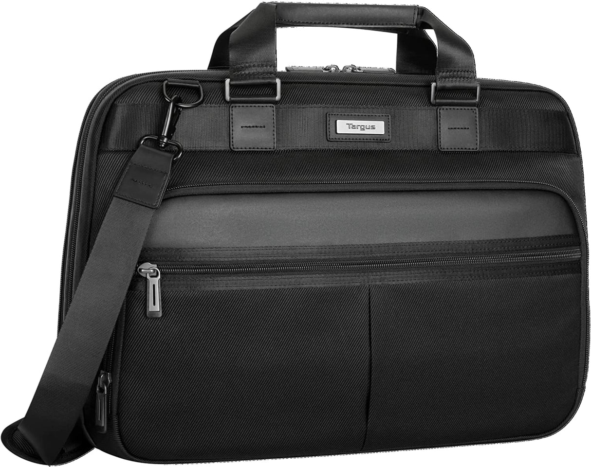 Targus Mobile Elite Laptop Bag for 15.6-inch Laptops, TSA Checkpoint-Friendly Design, Messenger Bag for Men /Women, Computer Bag &amp; Laptop Case for Mac/PC/Dell/Lenovo/HP, Black (TBT045US) Business Topload