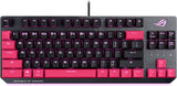 ASUS ROG Strix Scope TKL Electro Punk Mechanical Gaming Keyboard | Cherry MX Red Switches | 2X Wider Ctrl Key for Greater FPS Precision | Gaming Keyboard for PC | Aura Sync RGB Lighting, Quick-Toggle ROG Cherry MX Red Switches Pink