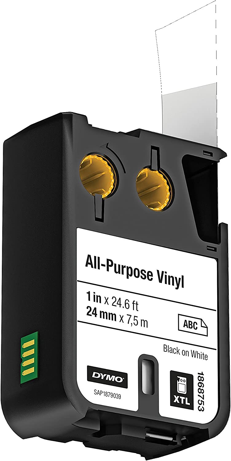 DYMO 1868753 All-Purpose Labels for DYMO XTL Label Makers, 1" - Black on White Black on White 1" (24MM)