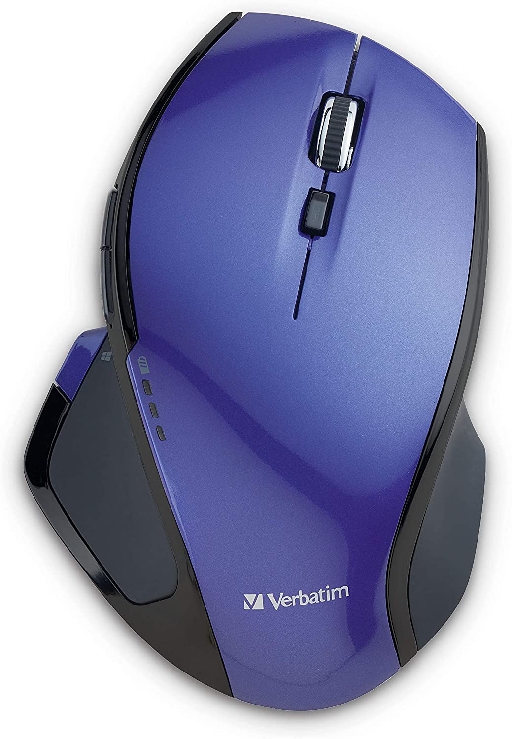 Verbatim 2.4G Wireless 8-Button LED Ergonomic Deluxe Mouse - Computer Mouse with Nano Receiver for Mac and PC - Purple