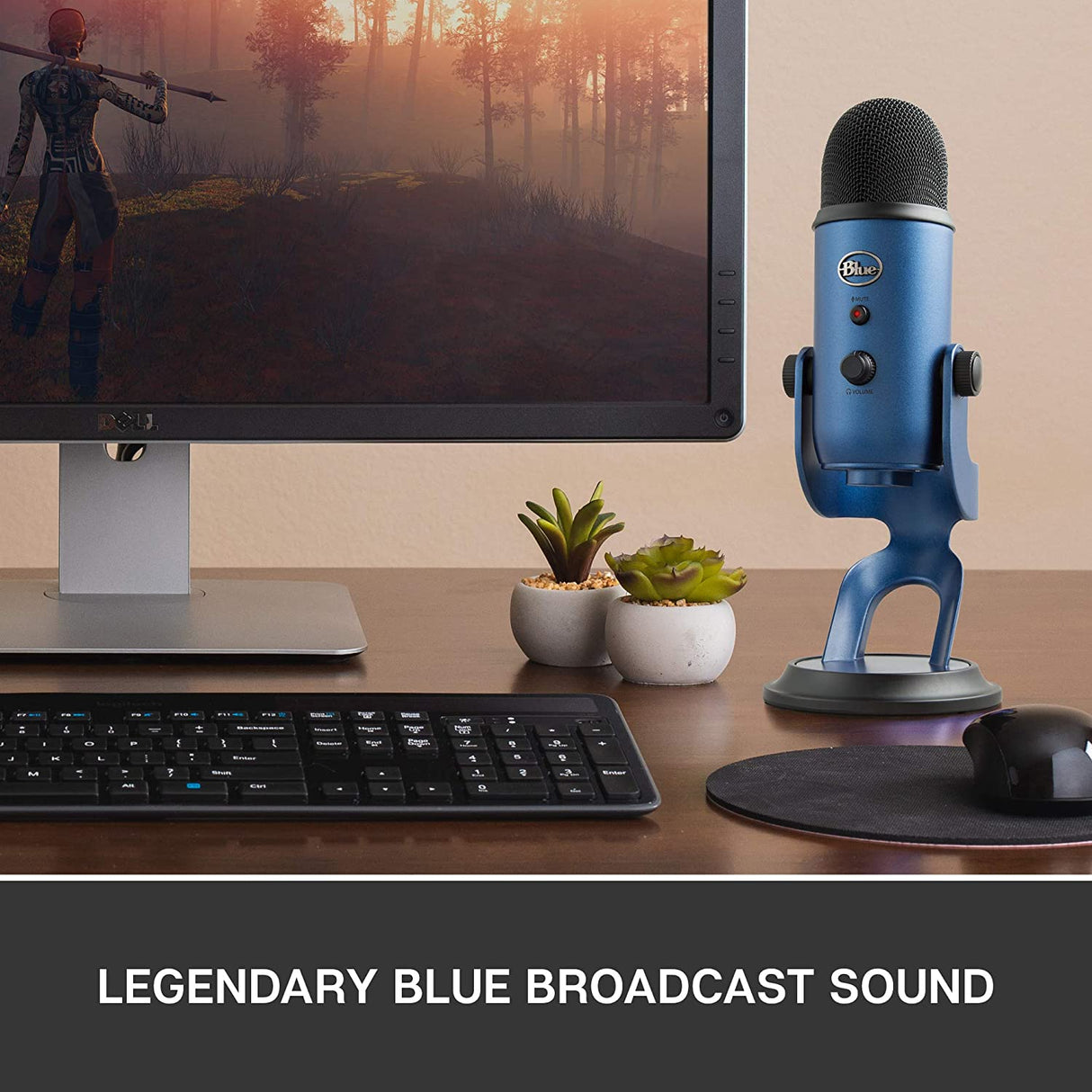 Blue microphones Blue Yeti USB Microphone for Recording, Streaming, Gaming, Podcasting on PC and Mac, Condenser Mic for Laptop or Computer with Blue VO!CE Effects, Adjustable Stand, Plug and Play – Midnight Blue