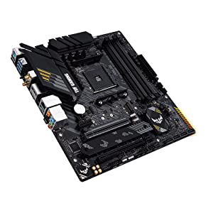 ASUS TUF GAMING B550M-PLUS WiFi II AMD AM4 (3rd Gen Ryzen) microATX gaming motherboard (PCIe 4.0, WiFi 6 2.5Gb LAN, BIOS FlashBack, HDMI 2.1, USB 3.2 Gen 2, Addressable Gen 2 RGB header and AURA Sync)