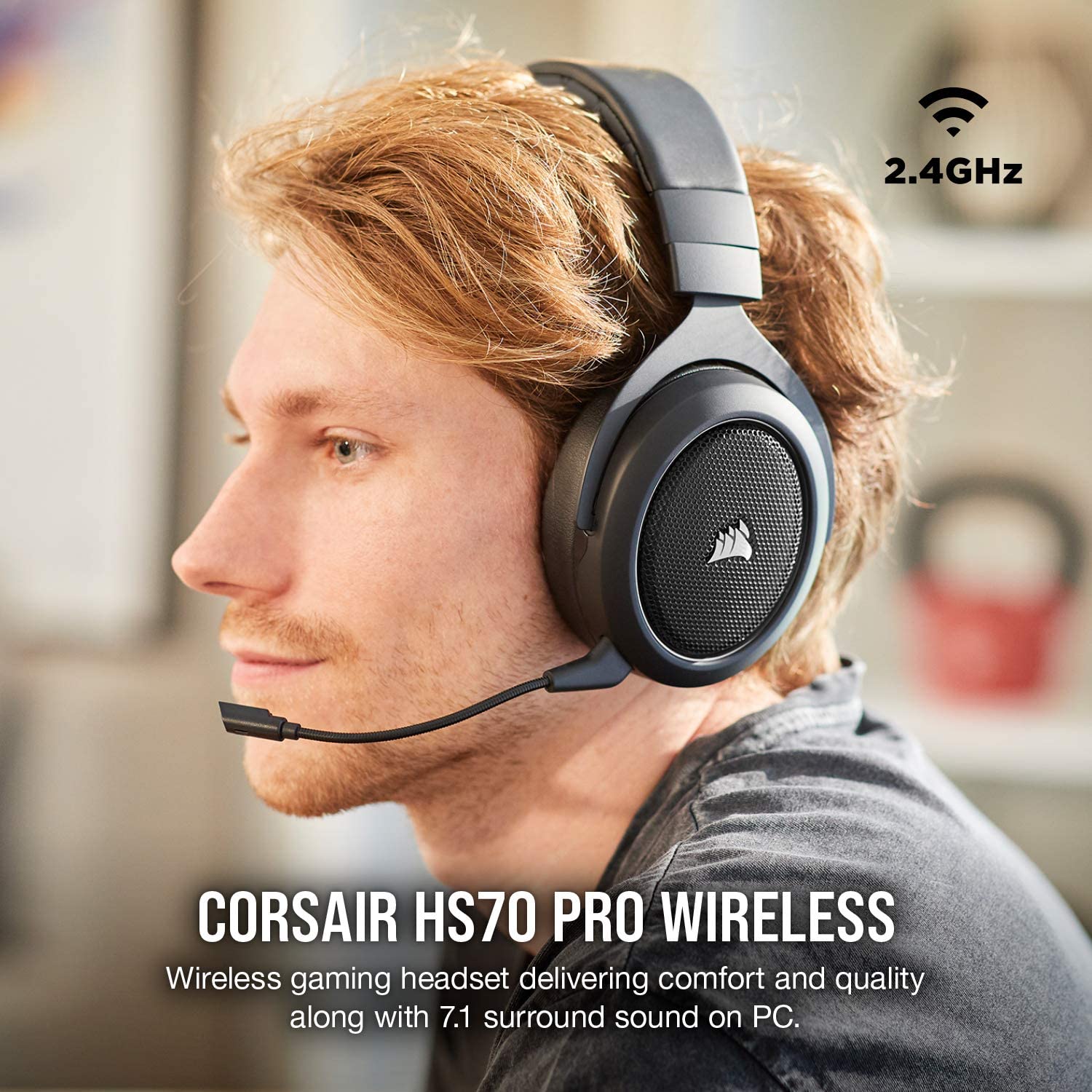 Corsair HS70 Pro Wireless Gaming Headset - 7.1 Surround Sound