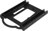 StarTech.com 2.5" HDD / SDD Mounting Bracket for 3.5" Drive Bay - Tool-less Installation - 2.5 Inch SSD HDD Adapter Bracket (BRACKET125PT), Black Standard Packaging