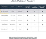 StarTech.com USB C Multiport Video Adapter with HDMI, VGA, Mini DisplayPort or DVI - USB Type C Monitor Adapter to HDMI 1.4 or mDP 1.2 (4K) - VGA or DVI (1080p) - Silver Aluminum (CDPVGDVHDMDP)