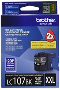 Brother LC-107BKS LC107BKS Black Ink Cartridge, Super High Yield