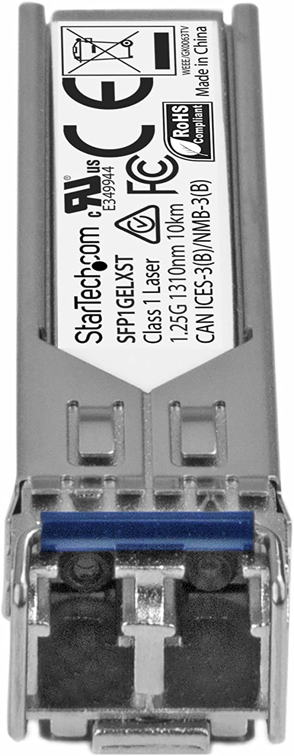 StarTech.com Juniper SFP-1GE-LX Compatible SFP Module - 1000BASE-LX - 1GbE Single Mode Fiber SMF Optic Transceiver - 1GE Gigabit Ethernet SFP - LC 10km - 1310nm - DDM (SFP1GELXST) SFP-1GE-LX Single