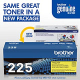 Brother Genuine High Yield Toner Cartridge, TN225Y, Replacement Yellow Toner, Page Yield Up To 2,200 Pages, Amazon Dash Replenishment Cartridge, TN225