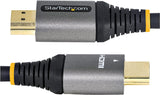 StarTech.com 12ft (4m) HDMI 2.1 Cable 8K - Certified Ultra High Speed HDMI Cable 48Gbps - 8K 60Hz/4K 120Hz HDR10+ eARC - Ultra HD 8K HDMI Cord - Monitor/TV/Display - Flexible TPE Jacket (HDMM21V4M)