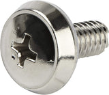 StarTech.com 12-24 Server Rack Screws - 50 Pack - Mounting Screws for Rack and Server Cabinets - Nickel-Plated (CABSCRWS1224)