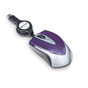 Verbatim USB-C Mini Optical Travel Mouse - Purple