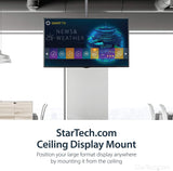 StarTech.com Ceiling TV Mount - 3.5' to 5' Pole - Full Motion - Supports Displays 32” to 75" - For VESA Mount Compatible TVs (FLATPNLCEIL)