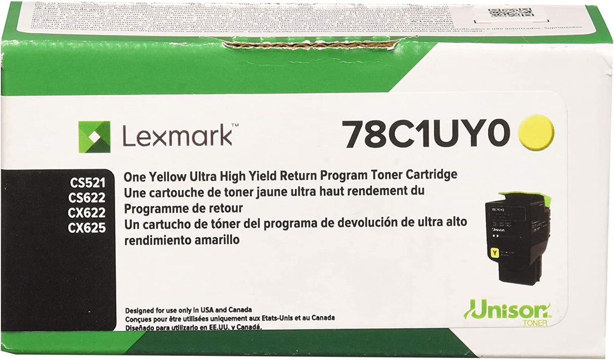 Lexmark Unison Toner Cartridge - Yellow, Ultra High Yield