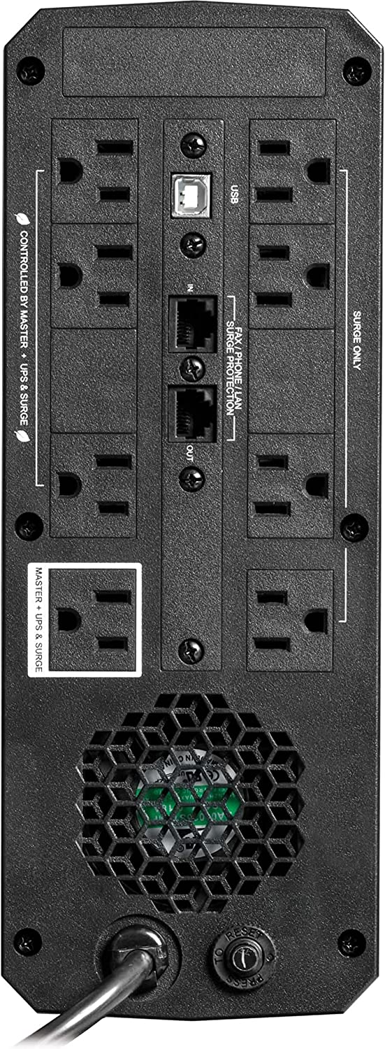 Tripp Lite Pure Sine Wave Gaming UPS Battery Backup, 600VA 360W 120V, Detachable LCD, Automatic Voltage Regulation, USB, RGB LED Lights, 3-Year Warranty &amp; $250K Insurance (SMART600PSGLCD) 600VA Gaming UPS